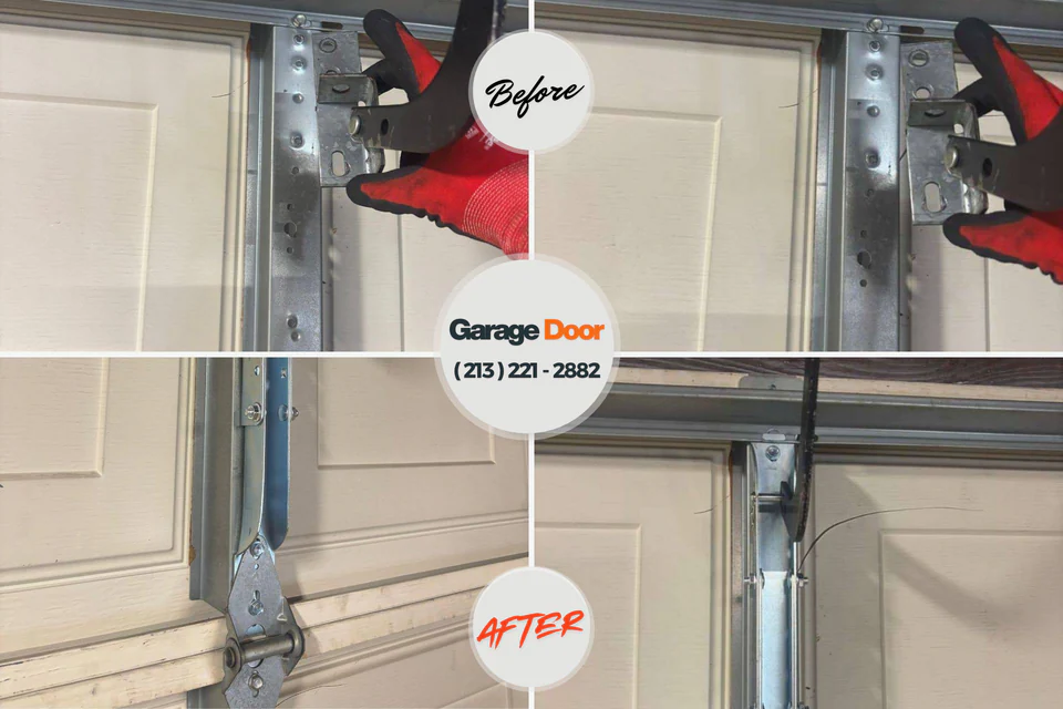 Before and after: garage door repair Shark River Hills, NJ